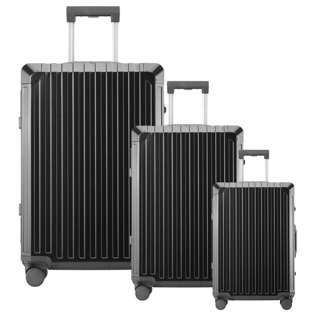 ICONIC ALUMINIUM - BLACK TRAVEL SET