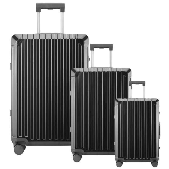 ICONIC ALUMINIUM - BLACK TRAVEL SET